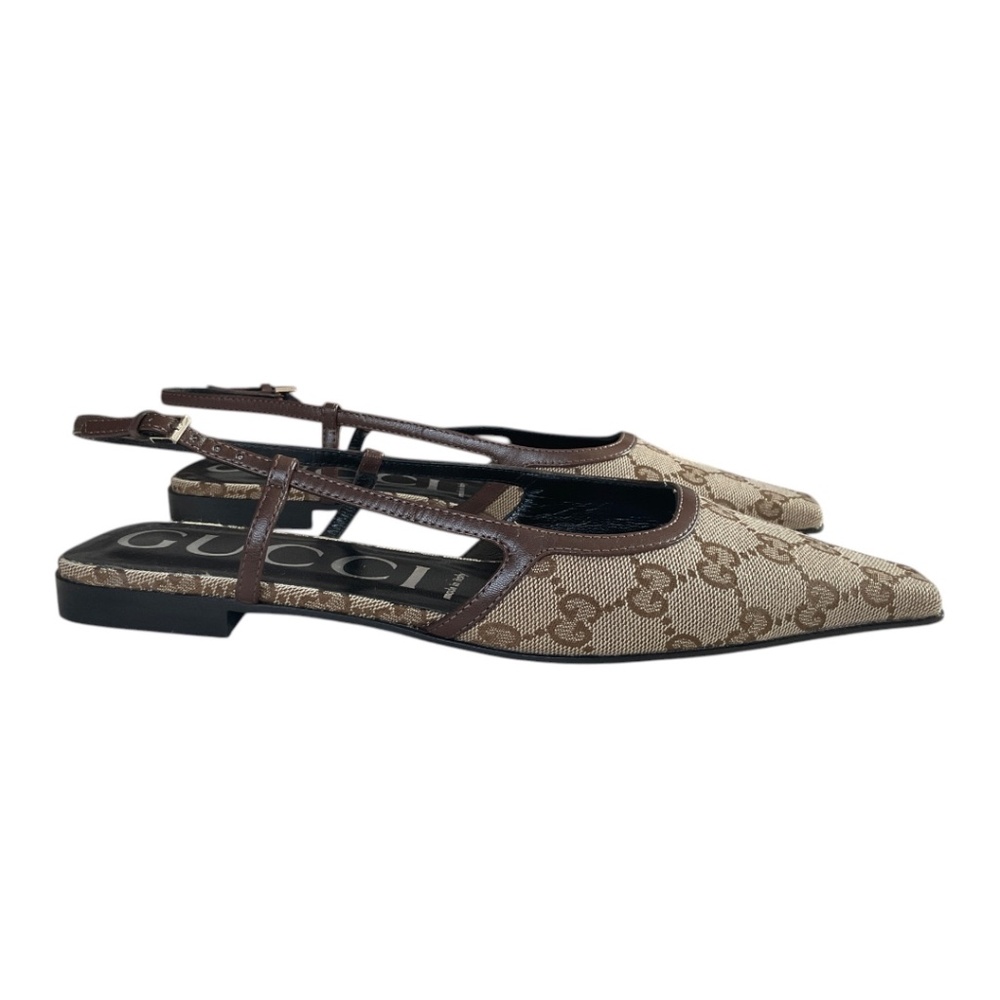Gucci Beige and Brown Flats - Picture 3 of 16